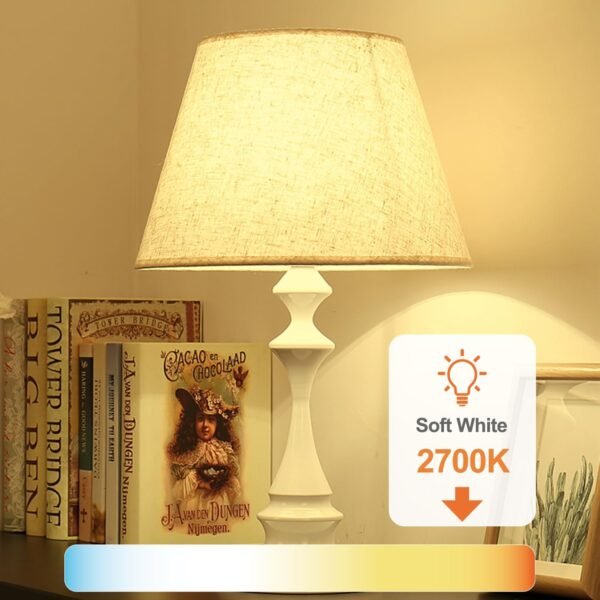 TJOY 24 Pack A19 LED Light Bulbs Soft White 2700K, 60 Watt Equivalent LED Bulb, Efficient 9W, E26 Standard Base, Non Dimmable Energy Saving Warm Light Bulb, 800LM, 120V Bulb for Bedroom Living Room - Image 4