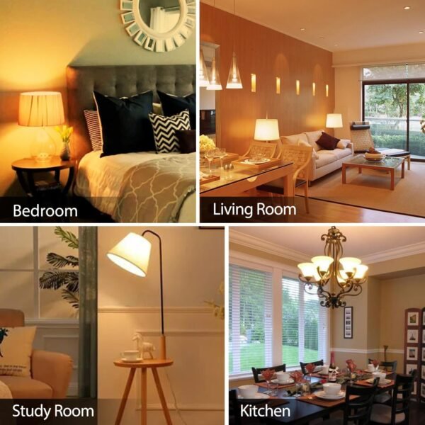 TJOY 24 Pack A19 LED Light Bulbs Soft White 2700K, 60 Watt Equivalent LED Bulb, Efficient 9W, E26 Standard Base, Non Dimmable Energy Saving Warm Light Bulb, 800LM, 120V Bulb for Bedroom Living Room - Image 6