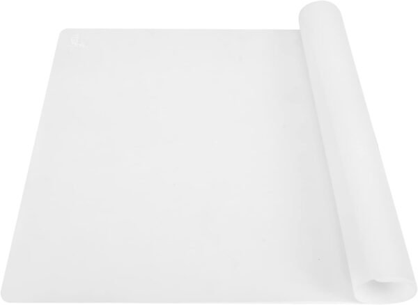 Thick Silicone Counter Mat Large 23.4"by15.6", Heat Resistant Mat for Kitchen Table/Countertop Protector/Non Stick Pastry Baking Mat Placemats, Silicone Mat for Crafts Kids, Super Kitchen Clear