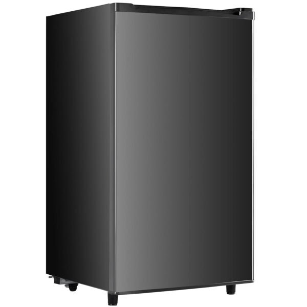 Sweetcrispy 3.2 Cu.Ft Mini Fridge with Freezer Small Refrigerator Single Door Adjustable Thermostat Energy-efficient Low Noise, Compact Fridge for Bedroom, Office, Dorm (Black) - Image 2