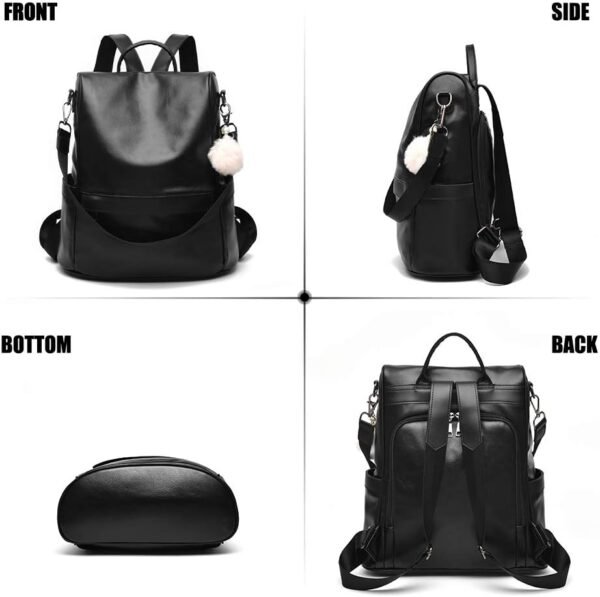 CHERUTY Women Backpack Purse PU Leather Anti-theft Casual Shoulder Bag Fashion Ladies Satchel Bags - Image 2
