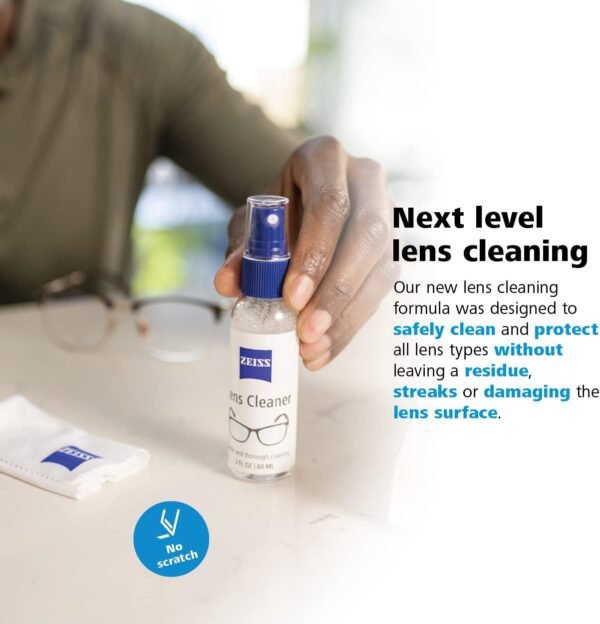 ZEISS Lens Care Pack - 2-8 Ounce Bottles of Lens Spray, 2 Microfiber Cleaning Cloths - Image 7