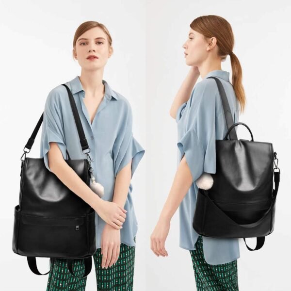 CHERUTY Women Backpack Purse PU Leather Anti-theft Casual Shoulder Bag Fashion Ladies Satchel Bags - Image 7