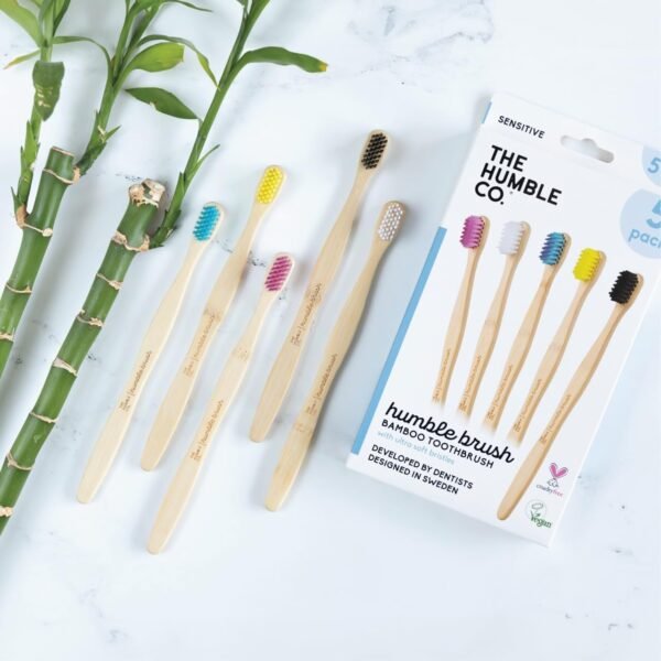 The Humble Co. Bamboo Toothbrushes (5pk) – Toothbrushes for Superior Oral Care, Dental Hygiene, and Gum Care, BPA Free (Ultra Soft Bristles) - Image 6