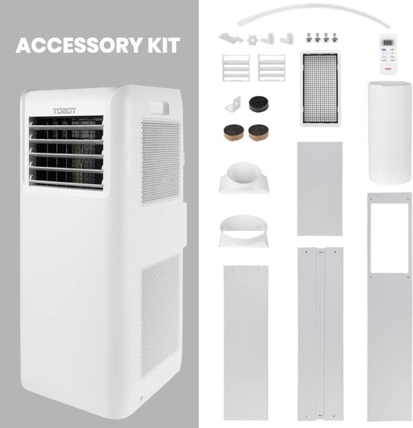 TOSOT 9,000 BTU Air Conditioner Easier to Install, Quiet and 3-in-1 Portable AC, Dehumidifier, Fan for Rooms up to 250 Sq Ft, Aovia Series, White - Image 7