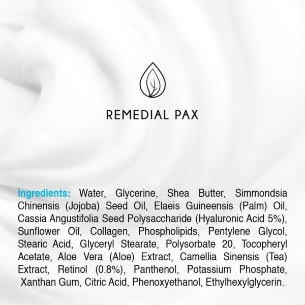 REMEDIAL PAX Retinol & Collagen Moisturizer Face Cream - Day & Night Anti-Aging Skin Care with Hyaluronic Acid 5% 1.85 Fl Oz - Image 9