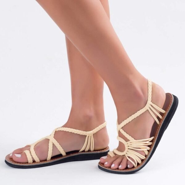 Plaka Flat Sandals for Women Palm Leaf - Image 2