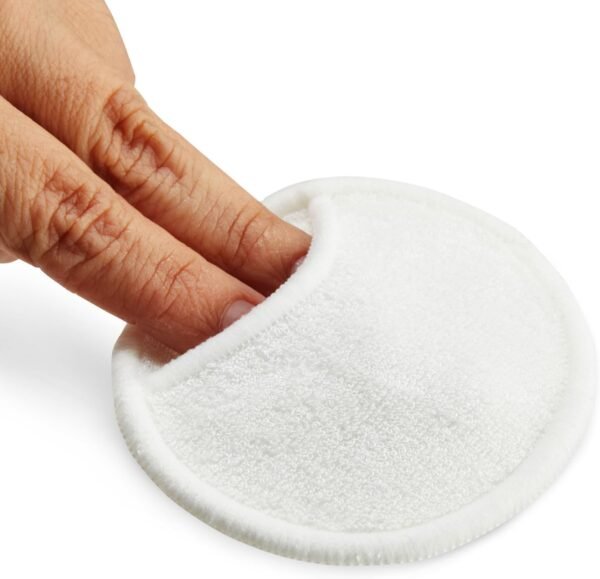 16 Pack Reusable Cotton Pads for Face Makeup Removal with Bamboo Holder and Mesh Storage Bag (White) - Image 5