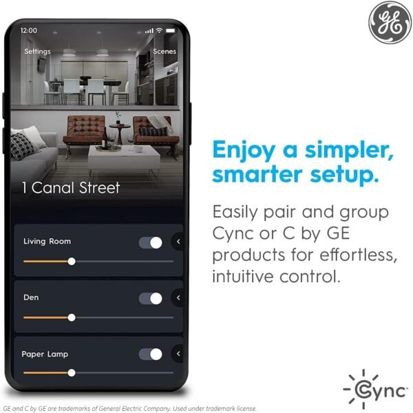 GE CYNC Indoor Smart Plug, Matter Compatible, Bluetooth and Wi-Fi Outlet Socket, Compatible with Alexa and Google Home, Voice Control Outlet (3 Pack) - Image 7