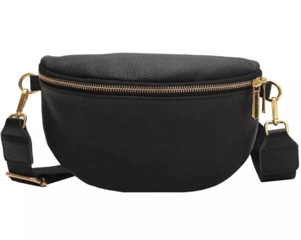 Leather Fanny Pack Crossbody Bags for Women Trendy Sling Bag for Women Small Crossbody Bags for Women Vacation Essentials Handbags Crossbody Purse Belt Bag Travel Backpack (Black)