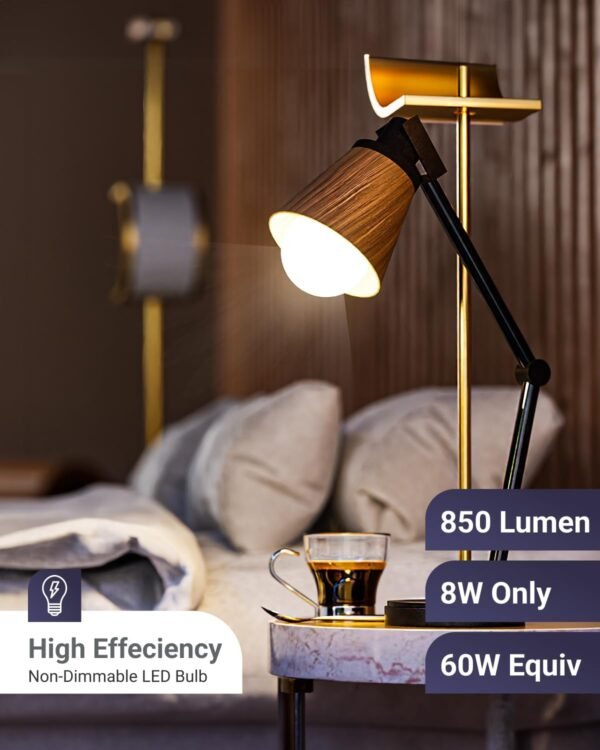 Sunco 12 Pack LED Light Bulbs, E26 Base Lamp Bulbs A19, [Focos LED para Casa], 5000K Daylight, 8W (60 Watt Equivalent), 850 LM, Non-Dimmable, 25000 Lifetime Hours for Bedroom, Bathroom UL - Image 2