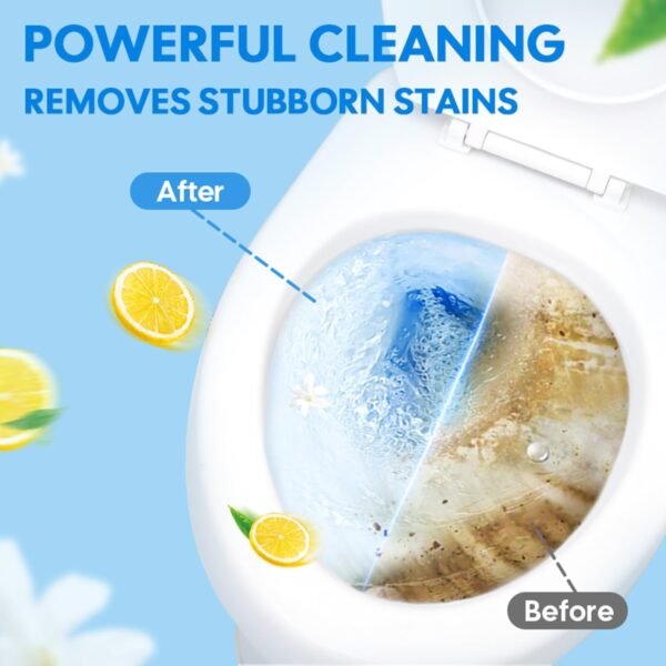 Toilet Bowl Cleaner Sheets,160 Cleans, Lemon,Friendly to your Septic,Plastic-Free Packaging,Sustainability, Toilet Bowl Cleaner Strips Great For Apartments, Dorms,Vanlife - Image 3