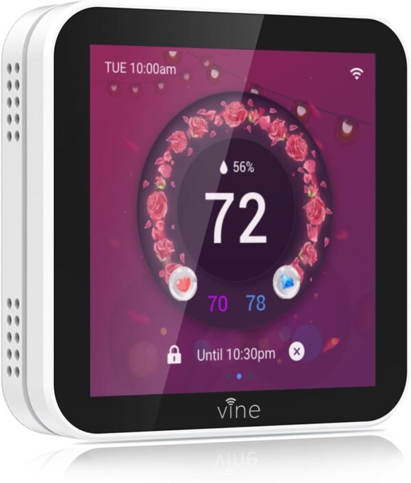 vine Smart Thermostat Larger Color Screen Thermostats for Home Heat and AC, 7 Day Programmable WiFi Thermostat App Control Compatible with Alexa and Google Assistant, C-Wire Required - Image 9