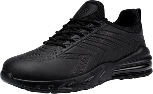 LARNMERN Non Slip Work Shoes for Women - Wide Comfortable Slip Resistant Work Shoes Food Service Kitchen Chef Waterproof Restaurant Fashion Sneakers Air Cushion Working Footwear