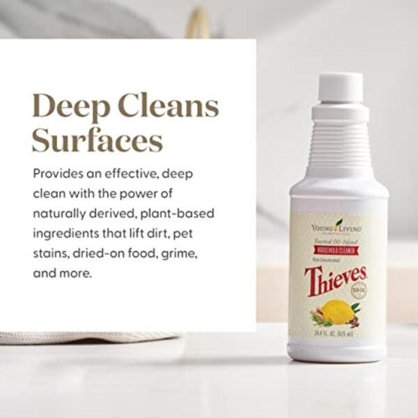 Thieves Household Cleaner - Plant-Based natural cleaning product for home Solutions for a Happy, Healthy Home - 14.4 fl oz - Young Living's Signature thieves essential oil cleaner Blend - Image 4