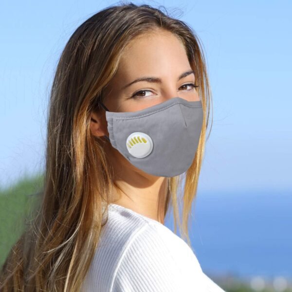 Mouth Mask, 3 Pack Anti Dust Pollution Mask with 6 Pcs Activated Carbon Filter Insert Fashion Cotton Face Mask PM2.5 Dust Mask for Men Women - Image 8