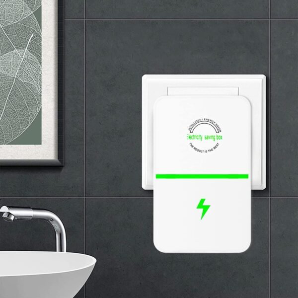 4 PCS Pro Power Saver, 2024 New Stop Watt Energy Saving Device, Household Office Market Power Saver Energy Saving Device Electricity Saving Box US Plug 90V-250V 30KW, Green - Image 5