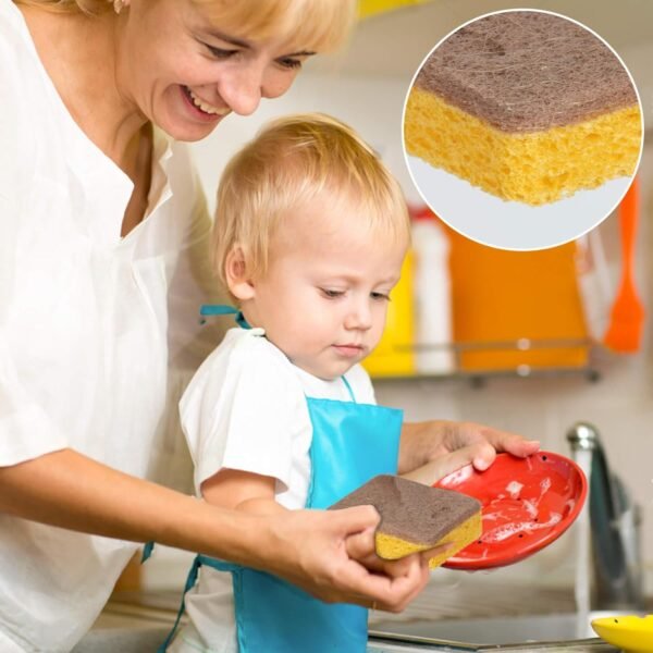 10PCS Natural Sponges for Dishes - Biodegradable Sponges Kitchen Eco Friendly Dish Sponge Non-Scratch Sponges for Cleaning Kitchen - Image 7