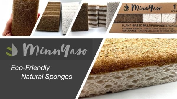 12 Pack Natural Sponges | Hemp Sisal Plant Based Scrubber Scouring Sponge | Eco-Friendly Odor Free Biodegradable Compostable Wood Pulp | Sustainable Scrub Pads for Kitchen, Dishes, Bathroom - Image 2