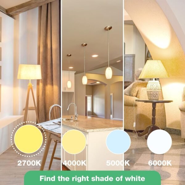 24 Pack LED Light Bulbs Soft White 2700K, 60 Watt Equivalent LED Bulbs, A19 Standard Bulbs, 800 LM, 15000 Hours, E26 Base, Non-Dimmable, 8.5W White LED Bulbs for Bedroom Living Room - Image 7
