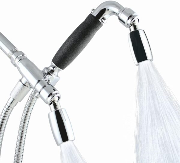 High Sierra Showerheads® - Solid Metal 1.25 GPM Ultra Low-Flow 4-Way Classic Shower Head and Handheld Combination w/Slip-Free Grip - Chrome