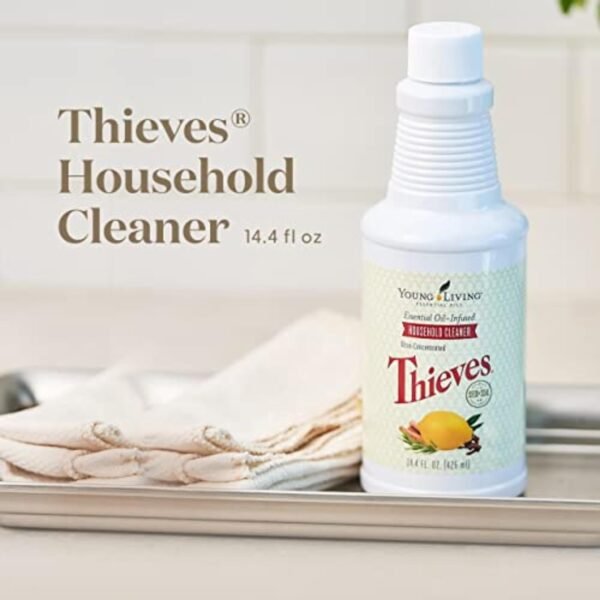 Thieves Household Cleaner - Plant-Based natural cleaning product for home Solutions for a Happy, Healthy Home - 14.4 fl oz - Young Living's Signature thieves essential oil cleaner Blend - Image 2