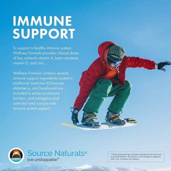 Source Naturals Wellness Formula Bio-Aligned Vitamins & Herbal Defense Advanced Immune Support* - Dietary Supplement & Immunity Booster - 240 Capsules - Image 6