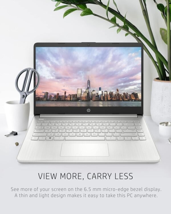 HP 14 Laptop, AMD Ryzen 5 5500U, 8 GB RAM, 256 GB SSD Storage, 14-inch Full HD Display, Windows 11 Home, Thin & Portable, Micro-edge & Anti-glare Screen, Long Battery Life (14-fq1025nr, 2021) - Image 6