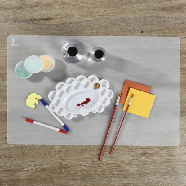 Thick Silicone Counter Mat Large 23.4"by15.6", Heat Resistant Mat for Kitchen Table/Countertop Protector/Non Stick Pastry Baking Mat Placemats, Silicone Mat for Crafts Kids, Super Kitchen Clear - Image 9