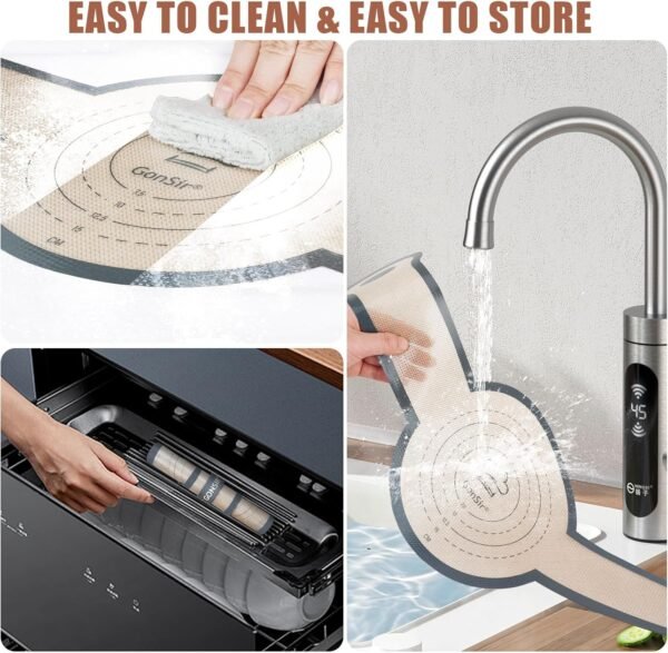 2 Pack Silicone Bread Sling, Non-Stick & Easy Clean Dutch Oven Baking Mat with Longer Handles, Silicone Baking Sling to Transfer SourDough Easily, Reusable Bread Mat Set with Storage Bracelets - Image 7