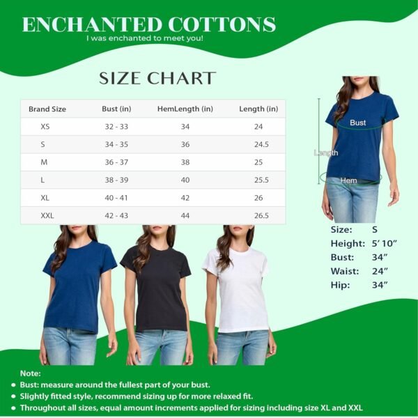 Women's GOTS Certified 100% Organic Cotton Slub Crewneck T Shirt Short Sleeve Tee Tops - Image 7