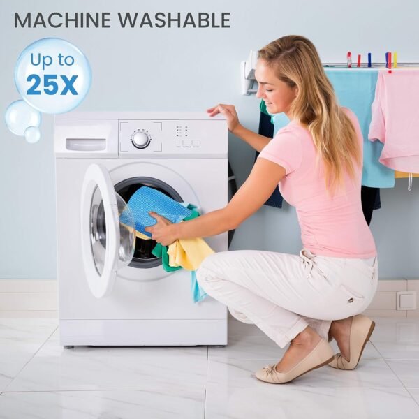 SCRUBIT Reusable Cleaning Wipes, Handy Wipes for Kitchen and Office - Dish Cloths for Washing Dishes - Multi Purpose Disposable Cleaning Towels (12 x 20 in) 72 Pack (Green) - Image 5