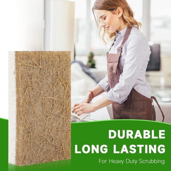 10 Pack Biodegradable Sponges - Sponges Kitchen Natural Sponges for Dishes Natural Sponge Dish Sponge - Eco Friendly Sponges Natural Kitchen Sponge - Image 6