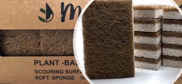 12 Pack Natural Sponges | Hemp Sisal Plant Based Scrubber Scouring Sponge | Eco-Friendly Odor Free Biodegradable Compostable Wood Pulp | Sustainable Scrub Pads for Kitchen, Dishes, Bathroom - Image 7