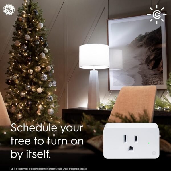 GE CYNC Indoor Smart Plug, Matter Compatible, Bluetooth and Wi-Fi Outlet Socket, Compatible with Alexa and Google Home, Voice Control Outlet (3 Pack) - Image 13