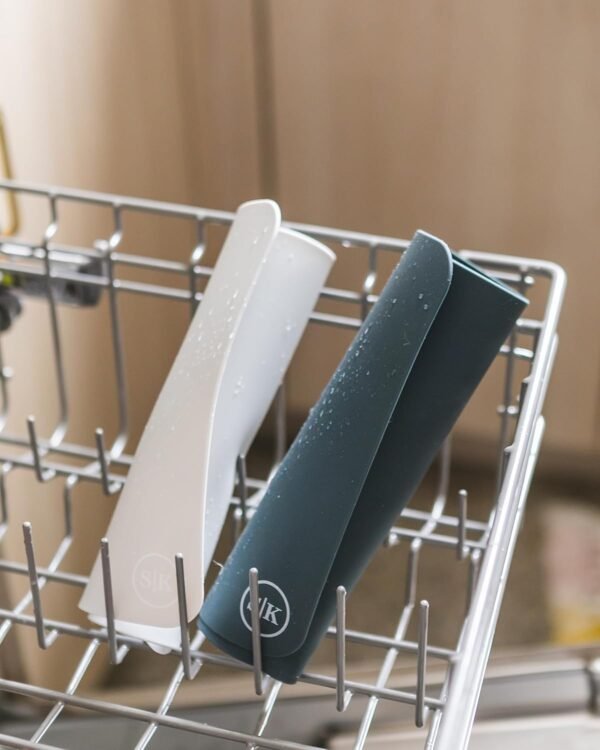 The Silicone Kitchen Silicone Oven Baking Mats, Dishwasher Safe, BPA Free, Extra Thick, Quarter Sheet 8 in by 11.75 in, Green and Gray - Image 7