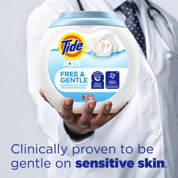Tide PODS Free & Gentle Liquid Laundry Detergent Pacs, 76 count - Image 7