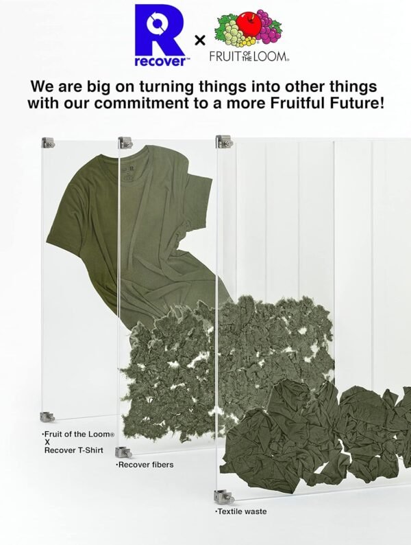 Fruit of the Loom Recover Cotton T-Shirt Made with Sustainable, Low Impact Recycled Fiber - Image 3