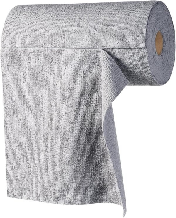 Tear-Away Paperless Paper Towels Roll- 50 Pack, 12x12'', Reuseable Washable Cloth for Home Kitchen Cleaning (Gray)