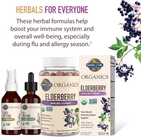 Garden of Life Organics Oil of Oregano Seasonal Drops 1fl oz (30 mL) Liquid, Concentrated Plant Based Immune Support - Alcohol-Free, Organic, Non-GMO, Vegan & Gluten Free Herbal Supplements - Image 5