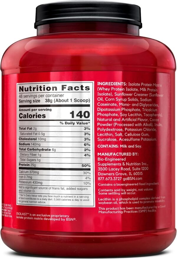 BSN SYNTHA-6 Isolate Protein Powder, Peanut Butter Protein Powder with Whey Protein Isolate, Milk Protein Isolate, Flavor: Chocolate Peanut Butter, 48 Servings - Image 8
