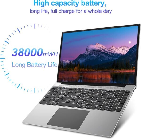 jumper 16 Inch Laptop, 16GB RAM 512GB SSD, Quad-Core Celeron N5095, 1920x1200 FHD IPS Screen, Windows 11 Laptops Computer with Four Stereo Speakers, Cooling System, Numeric Keypad, HD Webcam. - Image 6