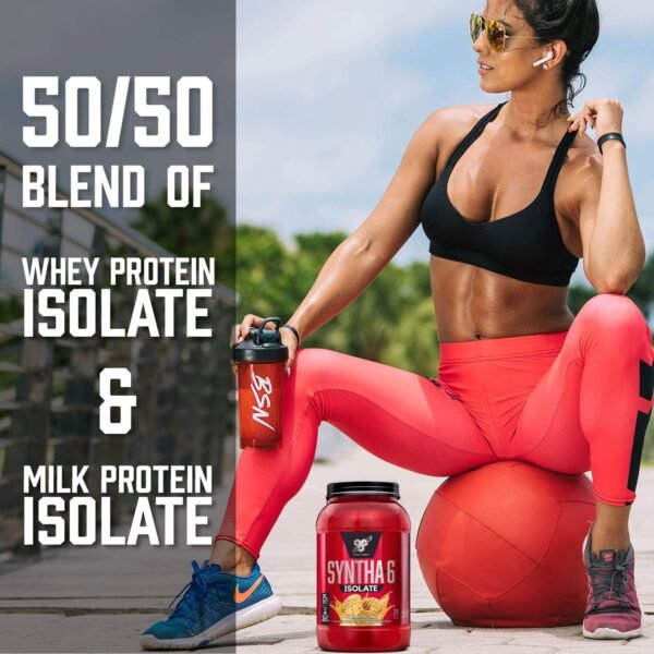 BSN SYNTHA-6 Isolate Protein Powder, Peanut Butter Protein Powder with Whey Protein Isolate, Milk Protein Isolate, Flavor: Chocolate Peanut Butter, 48 Servings - Image 3