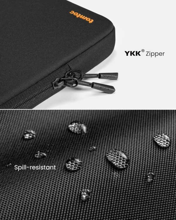 tomtoc 360 Protective Laptop Sleeve for 14-inch New MacBook Pro M3/M2/M1 Chips Pro/Max A2992 A2918 A2779 A2442 2023-2021, Water-Resistant Shockproof MacBook Case Bag with Accessory Pocket, Black - Image 6