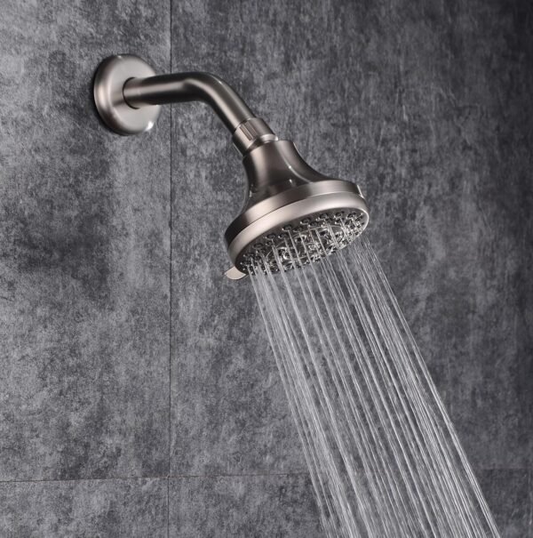 Premium Bathroom Fixed Shower Head, High Presssure Shower heads, 5 Spray Settings Showerhead for Low Water Flow - Simple Shower Head Replacement for Luxury Shower Experience, Matte Black - Image 6