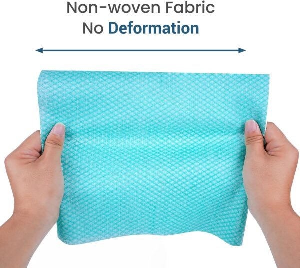 SCRUBIT Reusable Cleaning Wipes, Handy Wipes for Kitchen and Office - Dish Cloths for Washing Dishes - Multi Purpose Disposable Cleaning Towels (12 x 20 in) 72 Pack (Green) - Image 7