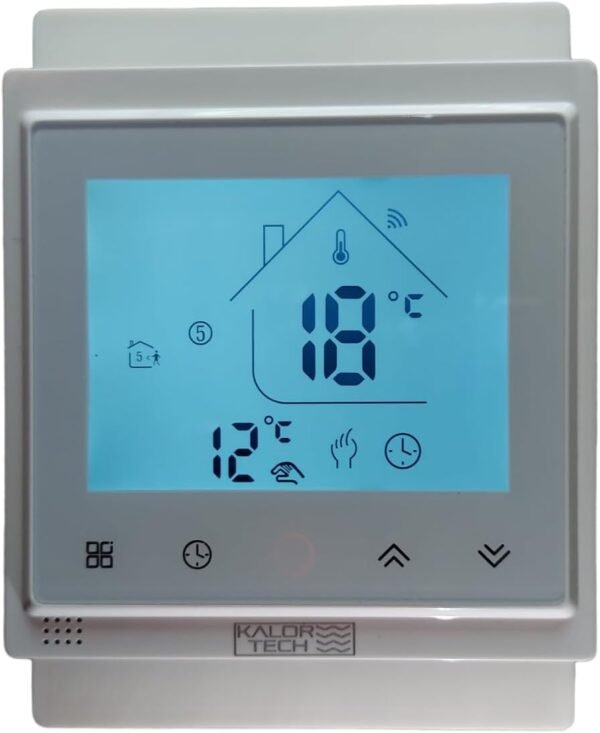 Wi-Fi Smart Thermostat for Electric Baseboard Heaters, 120-240V Systems, Proprietary Wall Plate, LCD Fahrenheit Display, Compatible with Alexa, Google Home, Smart Life and Tuya App - Image 2