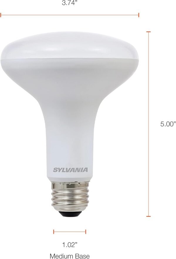SYLVANIA ECO LED BR30 Light Bulb, 65W = 10W, Dimmable, Frosted Finish, 650 Lumens, 2700K, Soft White - 4 Pack (40870) - Image 7