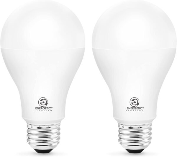 150 Watt LED Bulb, 2600LM Super Bright Light Bulbs, Daylight 5000K, Dimmable A21 LED Bulb, E26 Standard Base, UL Listed, Damp Rated, 2 Pack