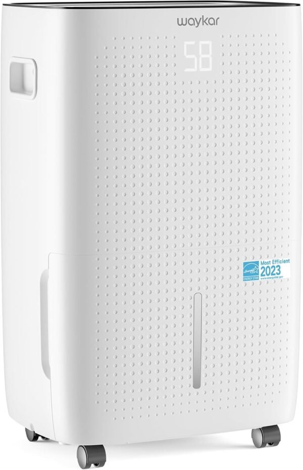Waykar 150 Pints 7,000 Sq. Ft ENERGY STAR Most Efficient Dehumidifier with Drain Hose for Commercial and Industrial Large Rooms, Home, Warehouses, Storages, Basements and Bedroom（JD026CE-150）